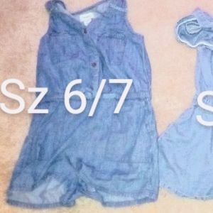 2- Old Navy linen feel romper and 1 DKNY Dress